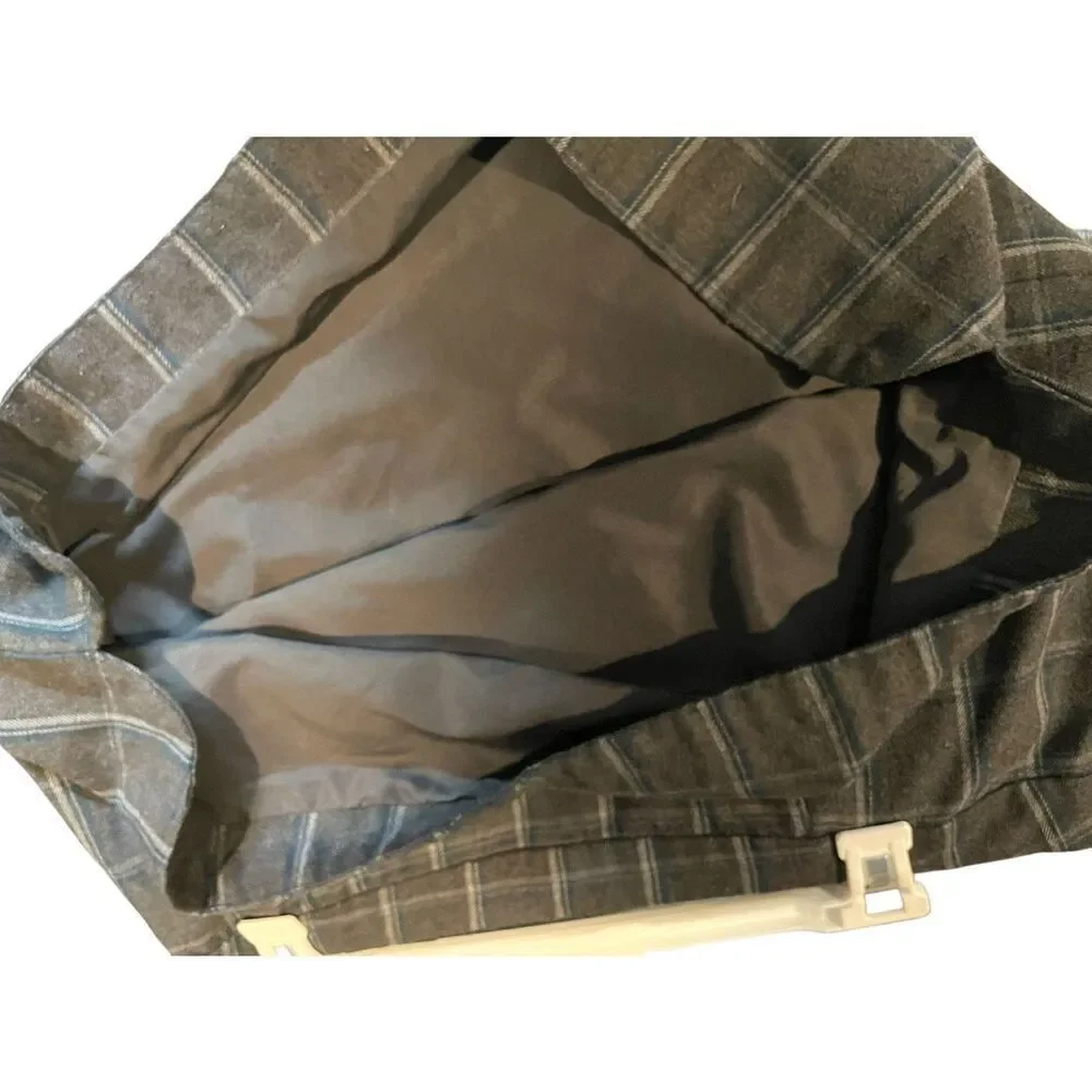 Gap School Girl Gray Checkered Plaid Skirt Fully Lined 16